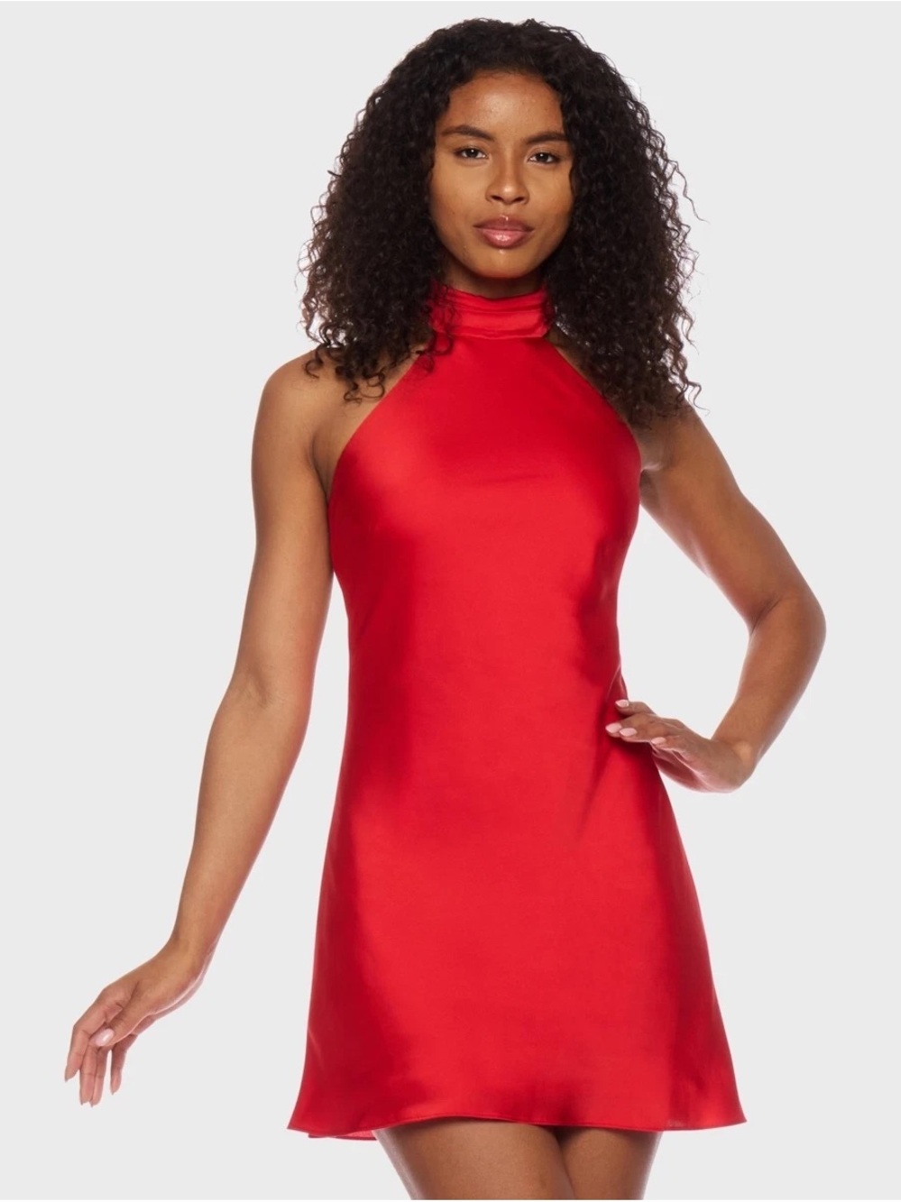 Brand New: Alex & Sophia Juniors Open-Back Halter Dress